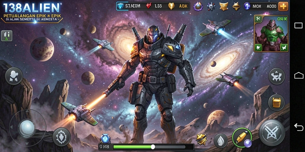 Screenshot gameplay 138ALIEN menunjukkan aksi petualangan RPG yang menegangkan.
