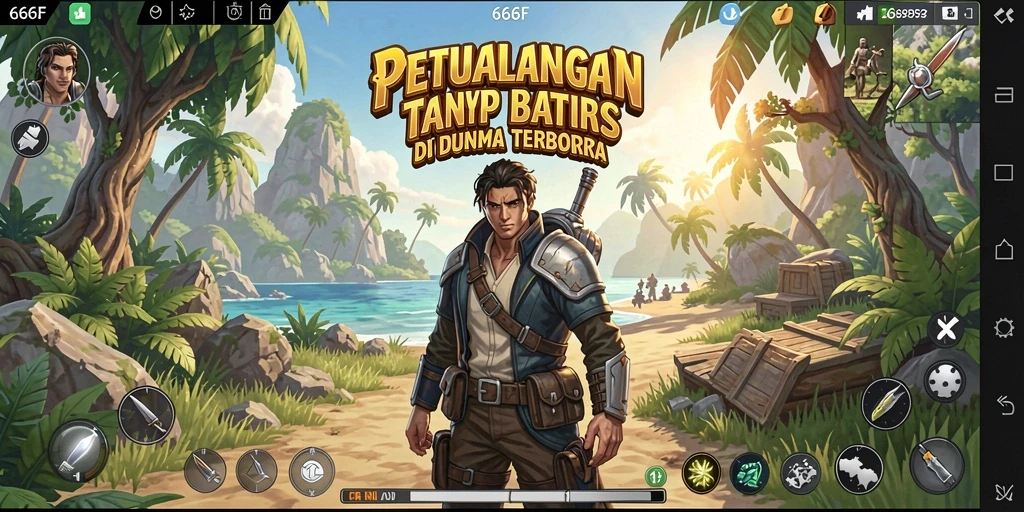 Screenshot gameplay 666F yang mendebarkan di dunia terbuka.