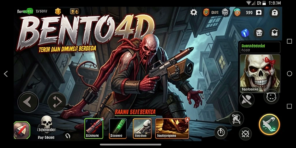 Tampilan gameplay menakutkan dan penuh ketegangan dari BENTO4D.