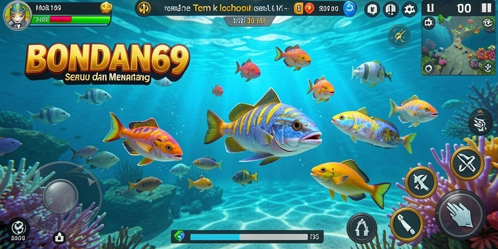 Tampilan menarik dari gameplay Tembak Ikan di BONDAN69.