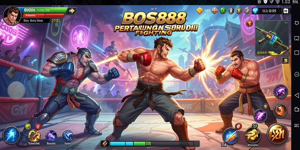 Tampilan seru pertarungan karakter dalam BOS88 yang mendebarkan.