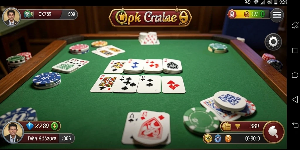 Screenshot gameplay CK789 menunjukkan intensitas permainan Gaple yang seru.