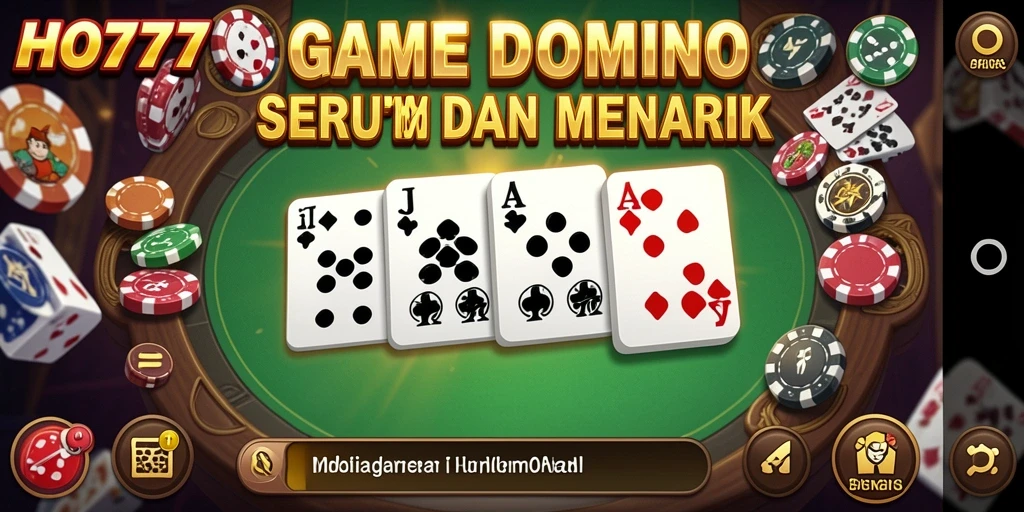 Tampilan gameplay seru di HO777 saat bermain domino.