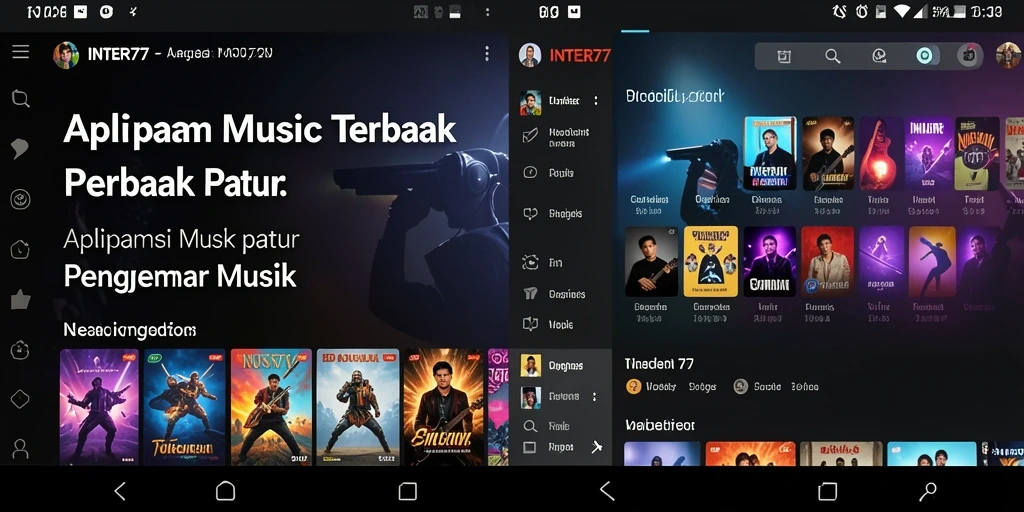 Tampilan gameplay INTER77 yang menarik dengan berbagai pilihan lagu.
