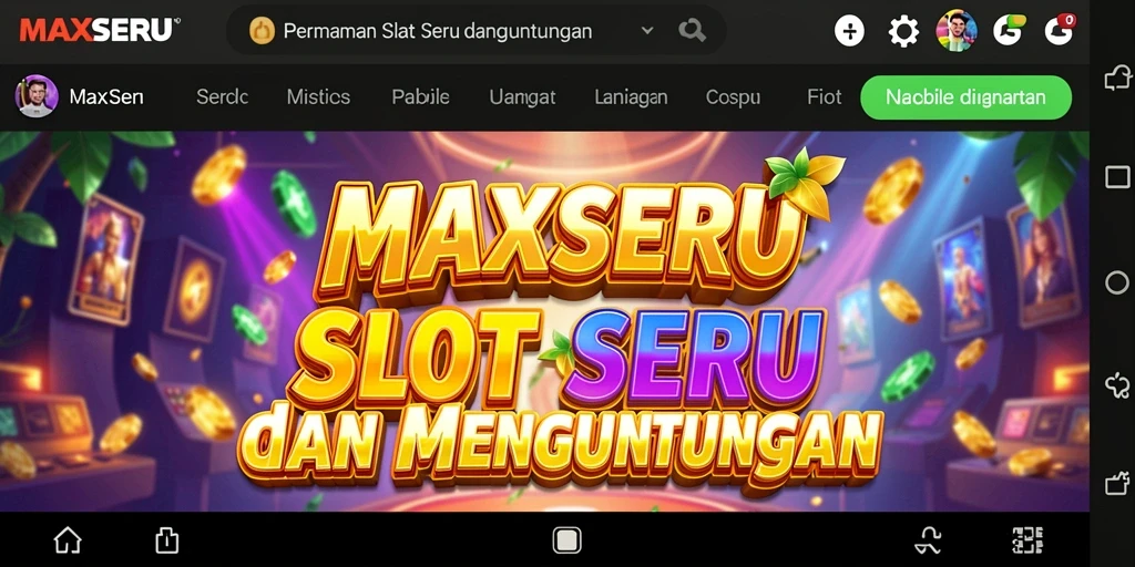Screenshot gameplay <strong>MAXSERU</strong> yang menunjukkan grafik menakjubkan dan keseruan permainan slot.