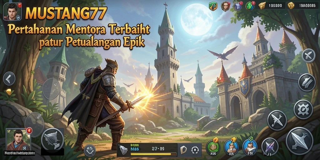 Tampilan gameplay MUSTANG77 yang menegangkan dan strategis.