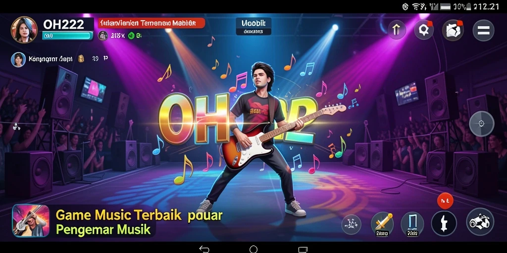 Tampilan menarik dari gameplay music di OH222.