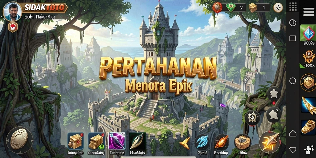 Tangkapan layar menampilkan aksi menegangkan di permainan Tower Defense.