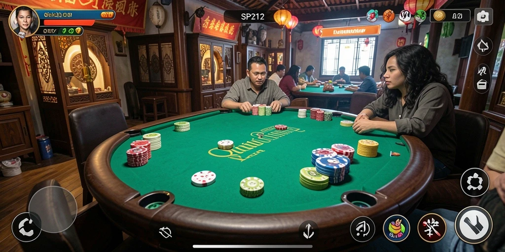 Tampilan gameplay seru dari QiuQiu di SP212.
